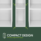 Reed Set of 2 3-Tier Narrow Closet Organizer, White