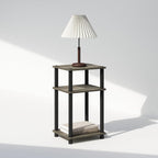 JUST Toolless 3-Tier Night Stand, Open Storage, French Oak