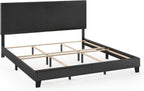 Pessac PU Leather Upholstered Platform, King, Black
