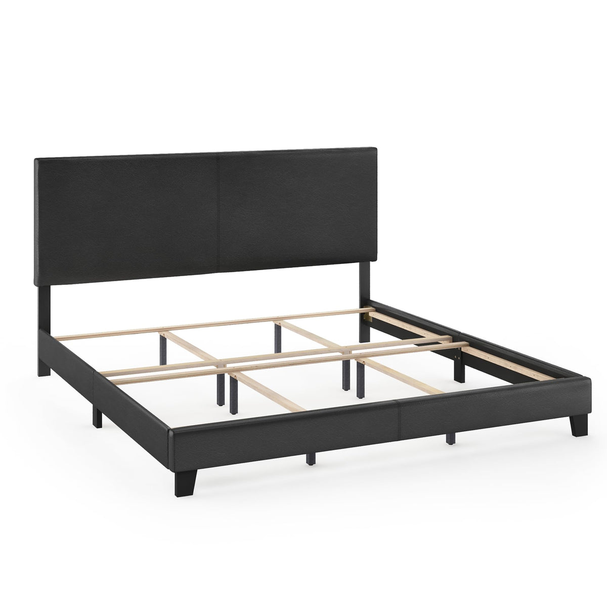 PESSAC Fabric Upholstered Bed Frame, Queen Size, Glacier