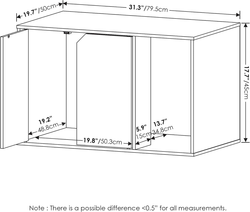 Peli Litter Box Enclosure, Columbia Walnut