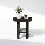 TIDUR 2-Tier Open Shelf Design Night Stand, Espresso