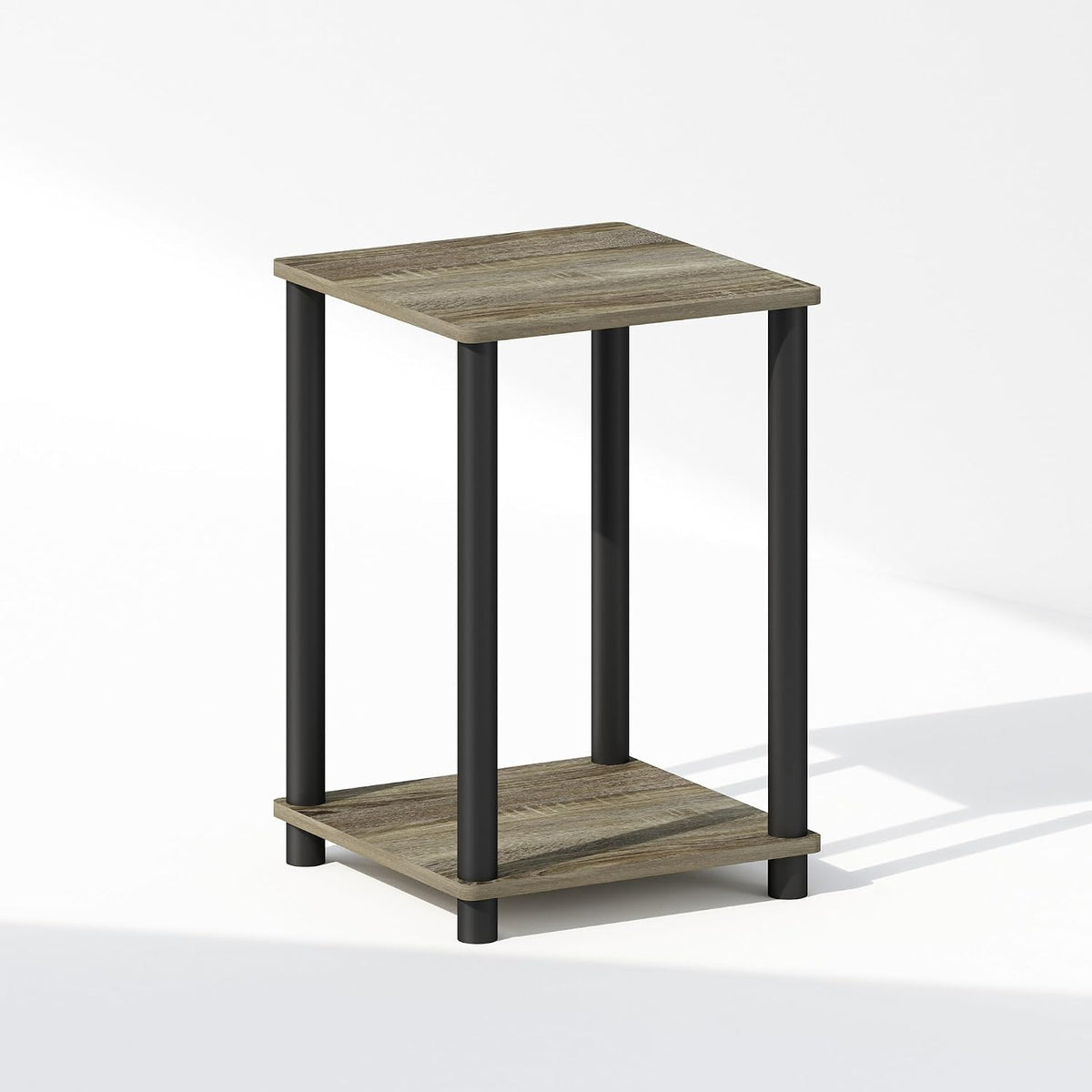 Turn-N-Tube Toolless 2-Tier Open Shelf Night Stand, French Oak