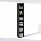 Cubicle 6-Tier Closet Organizers and Storage, Closet Organizer, Open Shelf Closet Storage, 21.1" W, for Wardrobe, Bedroom, Living Room, Blackwood