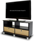 Entertainment Center w/2 Bin Drawers, Espresso/Brown