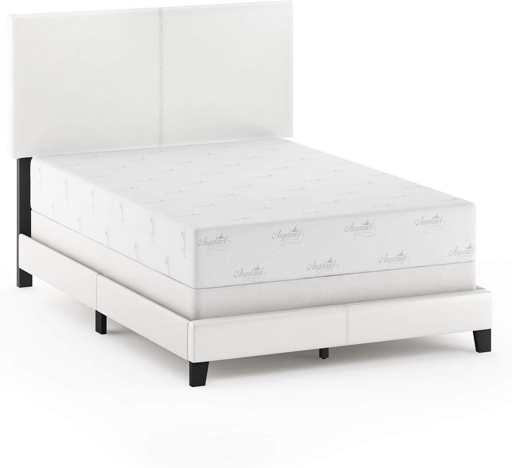 Pessac PU Leather Upholstered Platform, Full, White
