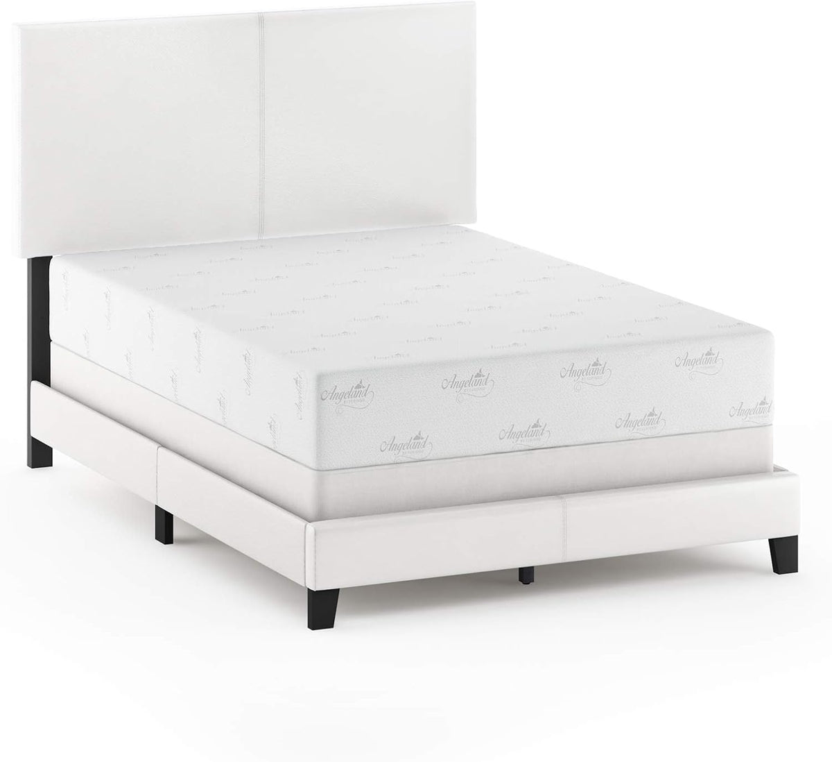 Pessac PU Leather Upholstered Platform, Full, White
