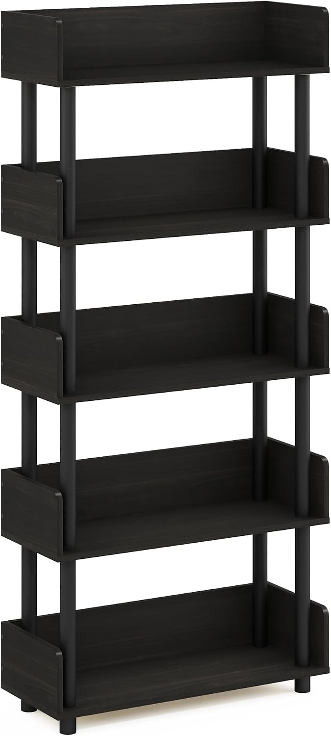 Turn-N-Tube Book Shelf, 5-Tier Bookshelf, Bookcases, Espresso