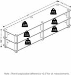 TURN-S-TUBE Shoe Rack, 3-Tier Wide Shoe Organizer, Open Shelf Rectangular Shoe Storage Rack, 11.6 x 47.2 x 15.4, Toolless Assembly, for Closet Entryway, Office, Garage, Espresso