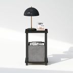 Simplistic Toolless 2-Tier Compact Night Stand, Espresso