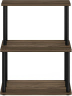 Turn-N-Tube 3-Tier Toolless Kitchen Storage Shelf, Columbia Walnut/Black
