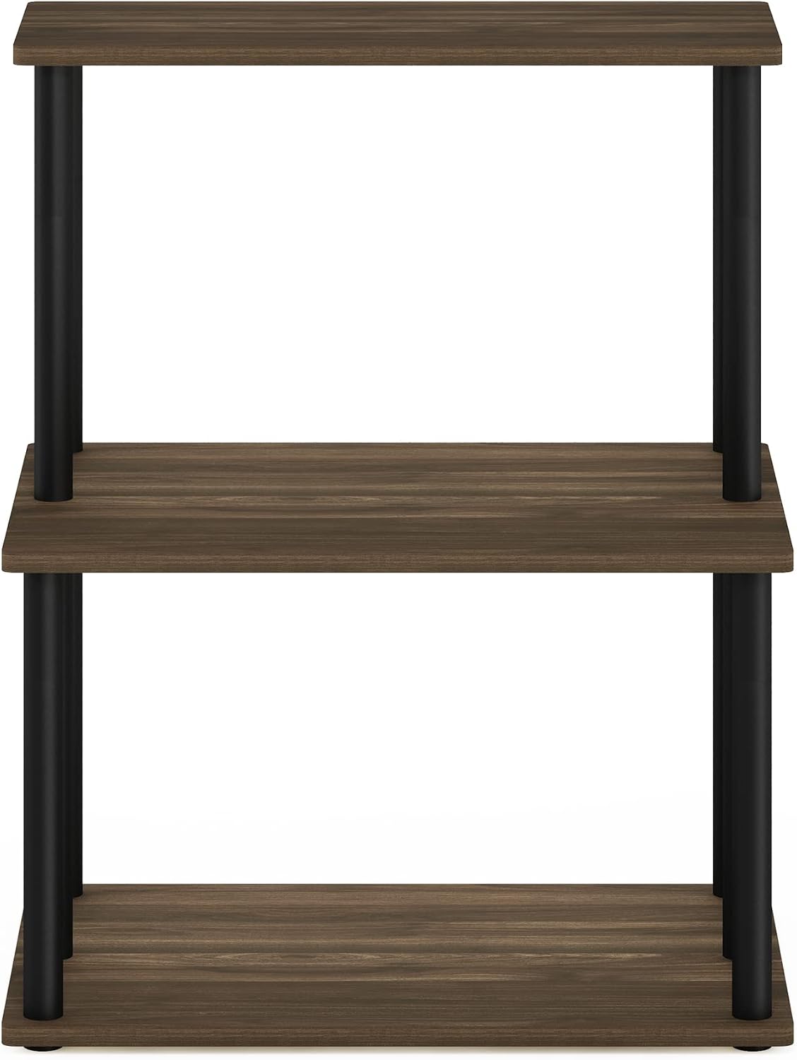 Turn-N-Tube 3-Tier Toolless Kitchen Storage Shelf, Columbia Walnut/Black