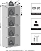 Reed Closet Organizers and Storage, 4-Tier Organizer, Blackwood