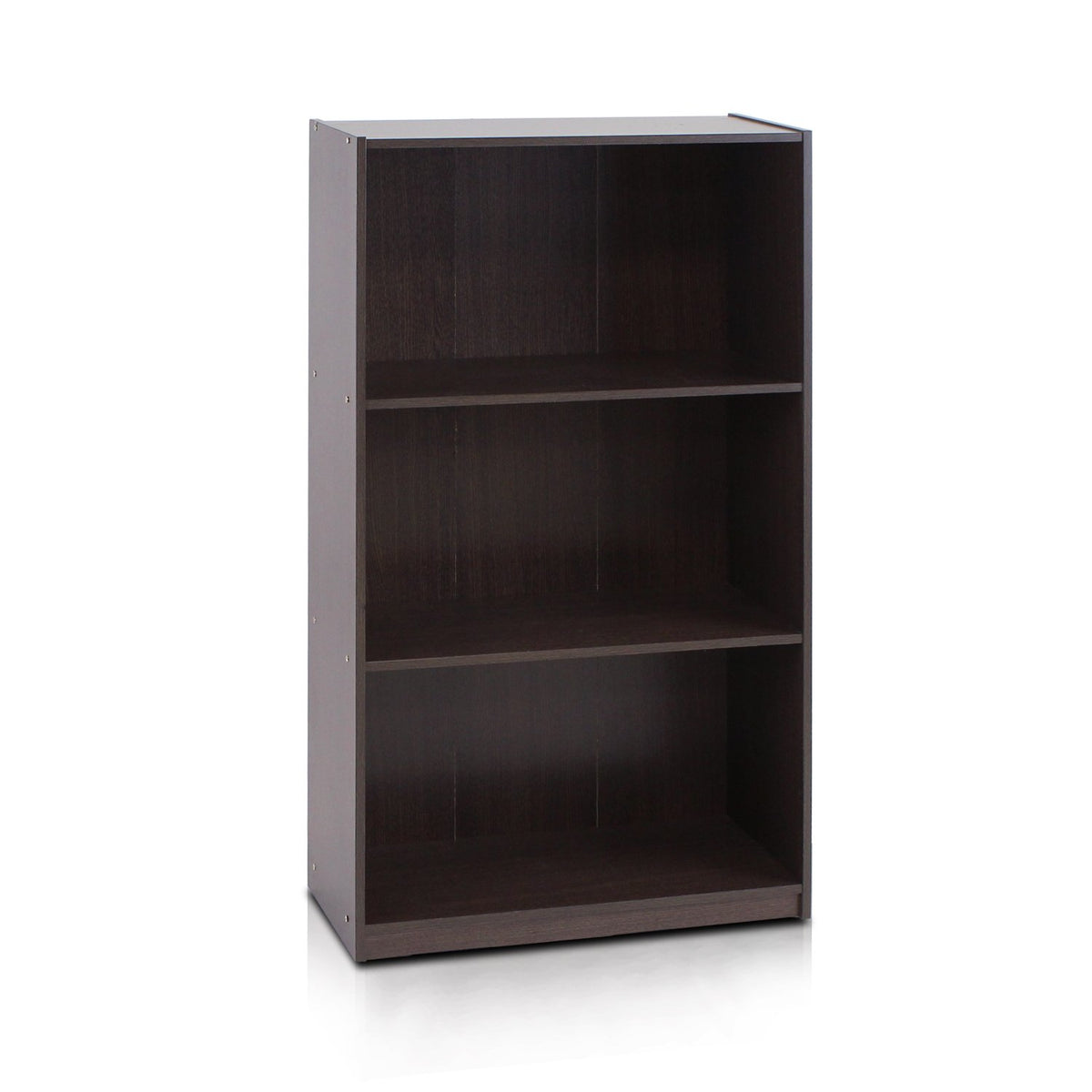 Basic 3-Tier Book Shelf with Open Shelves, Amber Pine