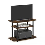 Turn-N-Tube No Tools 3-Tier Entertainment Center TV Stand for TV up to 32 Inch, Plastic Round Tubes, Espresso/black