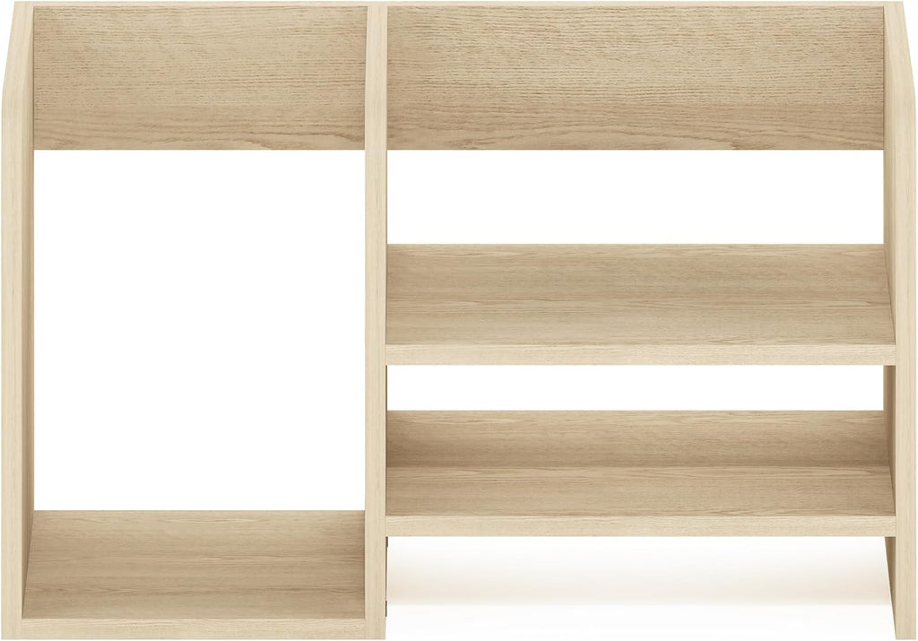 Hermite Wood Desktop Book and Home Office Supplies Storage Organizer, Bauhaus Oak