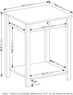 Classic Side Table with Drawer, 1 Pack, Rustic Oak