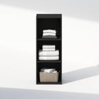 Reed Closet Organizers and Storage, 3-Tier Closet Organizer, Open Shelf Closet Storage, for Wardrobe, Bedroom, Living Room, Blackwood