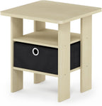 ANDREY Square Side Table, End Table, Night Stand, Steam Beech