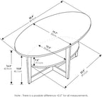 Oval Coffee Table, Walnut