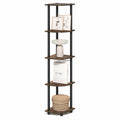 TURN-N-TUBE Corner Shelf, 3-Tier Corner Bookshelf, Display Storage Shelves with Open Shelves, for Organization and Storage, Living Room, Home Office, Garage, Amber Pine