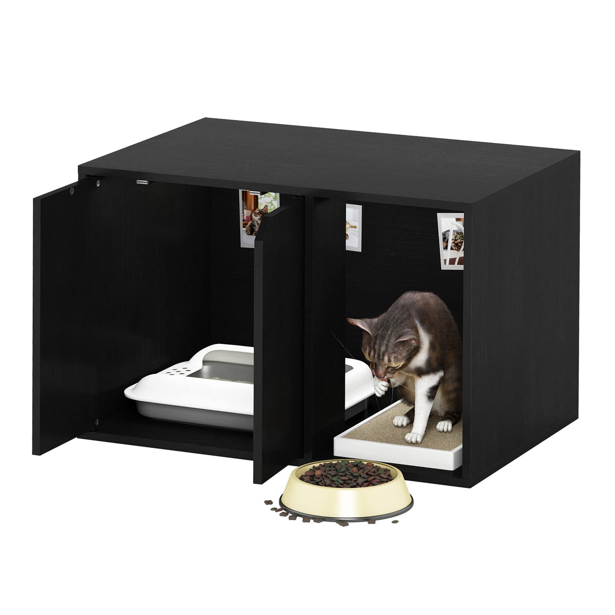 PELI 24" Wide Cat Litter Box Enclosure, Americano