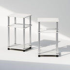 JUST Set of 2 Toolless 3-Tier Night Stand, White Oak