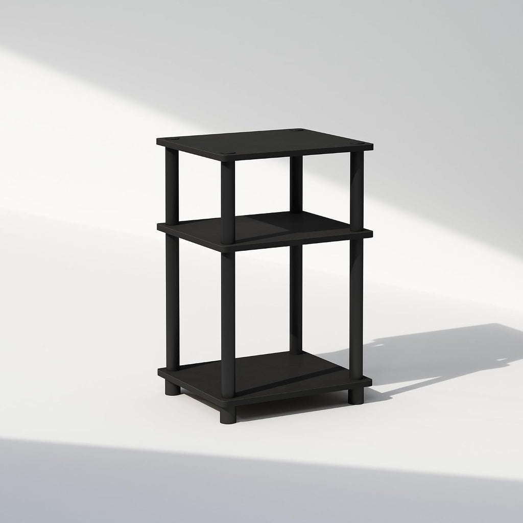 JUST Toolless 3-Tier Night Stand, Open Storage, Americano