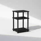 JUST Toolless 3-Tier Night Stand, Open Storage, Americano