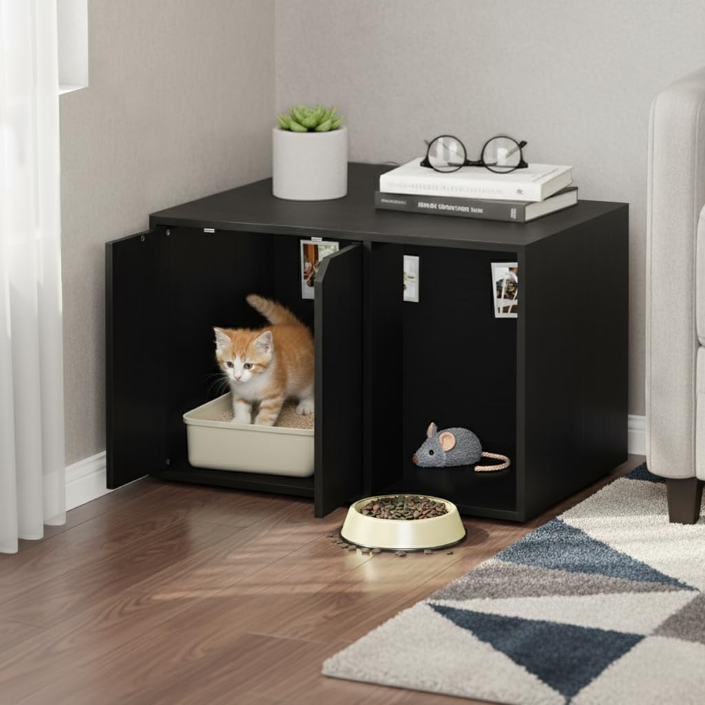 PELI 24" Wide Cat Litter Box Enclosure, Americano