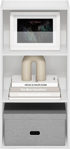 Luder 3-Tier Open Shelf Bookcase, White
