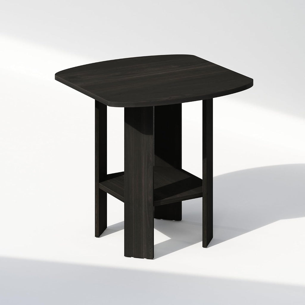 TIDUR 2-Tier Open Shelf Design Night Stand, Espresso