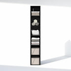 Cubicle 6-Tier Closet Organizers and Storage, Closet Organizer, Open Shelf Closet Storage, 21.1" W, for Wardrobe, Bedroom, Living Room, Blackwood