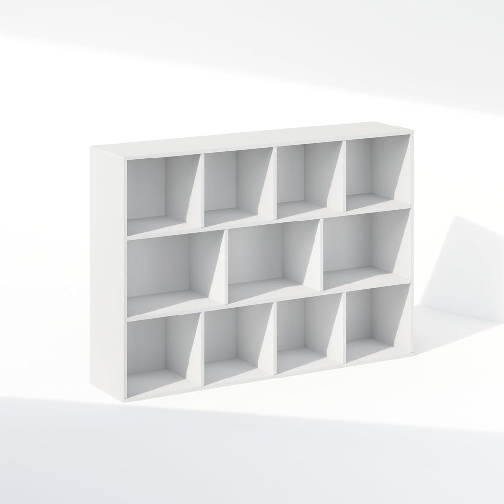 Reed Closet Organizers and Storage, 11-Cube Closet Organizer, Open Shelf Closet Storage, for Wardrobe, Bedroom, Living Room, White