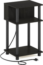 JUST 3-Tier Charging Station Night Stand, Espresso