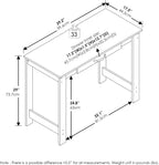 Jaya Writing Desk For Residential Use With DrawerBlack, Blackwood, Large