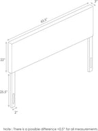 Roanne Plain Headboard, Queen, Fog