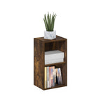PASIR Book Shelf, 5-Tier Tall Narrow Bookshelf, Open Shelves Bookcase, 9 x 12 x 52, Easy Assembly, for Living Room, Bedroom, Home Office, French Oak