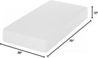 Tidur Cooling Gel Memory Foam Mattress, 10 Inch, Twin, White