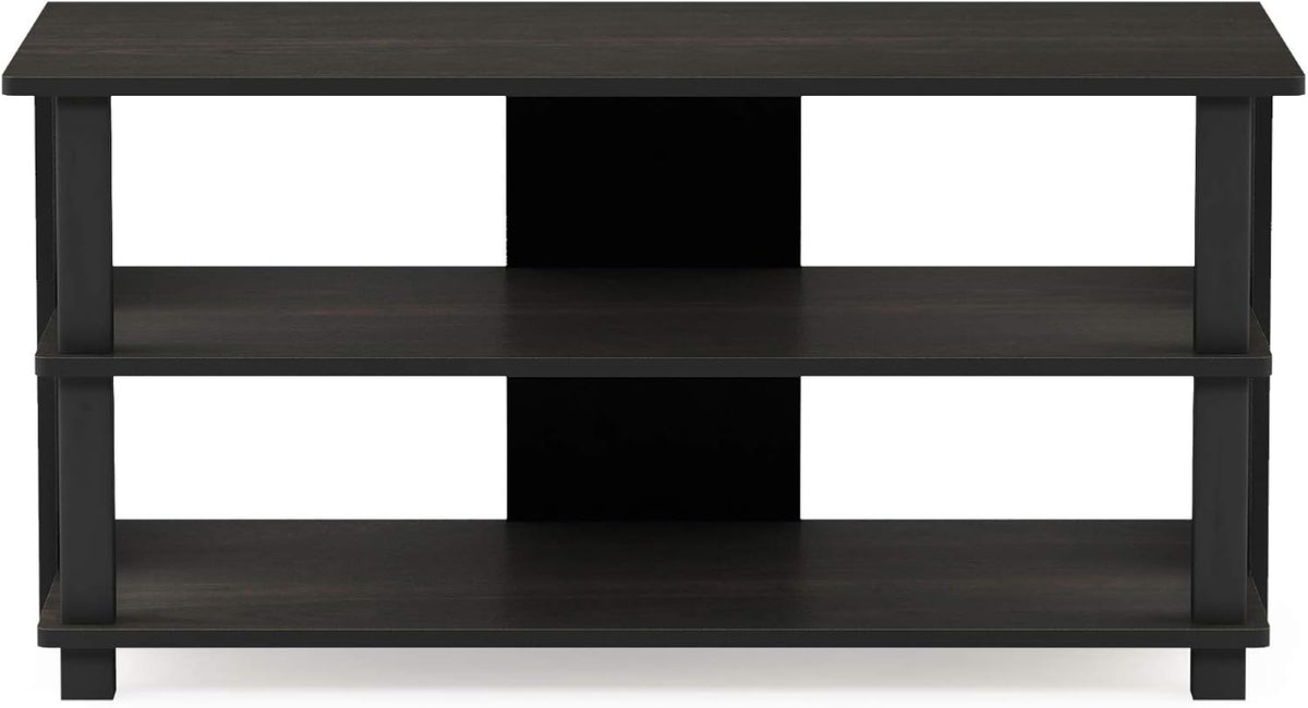 Turn-N-Tube Shoe Rack, 3-Tier Shoe Organizer, Shoe Storage with Compact Open Shelves, 15.5 x 31.5 x 15.7, for Closet Entryway, Office, Garage, Espresso/Black