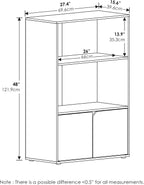 Jaya Kitchen Storage Shelf with Cabinet, Americano