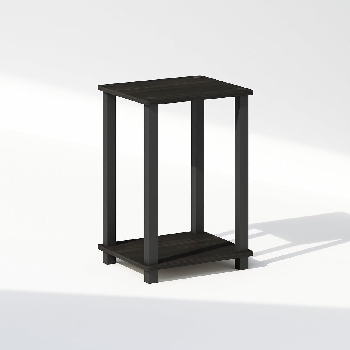 Simplistic Toolless 2-Tier Compact Night Stand, Espresso
