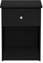 TIDUR Night Stand, Nightstand with Drawer, Dark Americano
