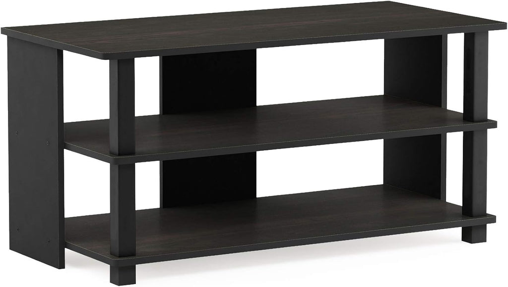Turn-N-Tube Shoe Rack, 3-Tier Shoe Organizer, Shoe Storage with Compact Open Shelves, 15.5 x 31.5 x 15.7, for Closet Entryway, Office, Garage, Espresso/Black
