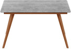 Redang Rectangular Indoor & Outdoor Smart Top Patio Dining Table/Patio Coffee Table/Small Patio Table/Picnic Table, Cement
