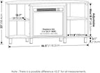 JENSEN Corner Fireplace TV Stand for TV up to 50 Inch, Americano