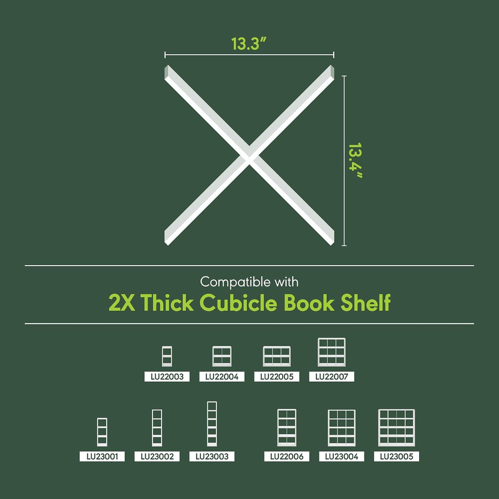 Cubicle X-Shelf Cube Shelf Insert, Dark Oak