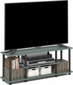 Turn-N-Tube 3-Tier Toolless Assembly TV Stand, Sage Green