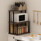 Turn-N-Tube 3-Tier Toolless Kitchen Storage Shelf, Columbia Walnut/Black