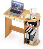 Go Green Desk, 31.5" Wide Gaming Desk with 2 Side Shelves and Storage Bins, Computer Desk, Office Desk for Home Office, Study Room, Dorm, Bedroom, Beech